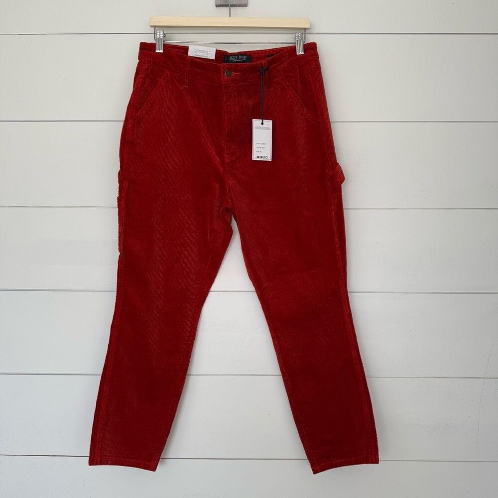 Judy Blue Women’s 30 Slim Fit Corduroy Carpenter Jeans in Rust New